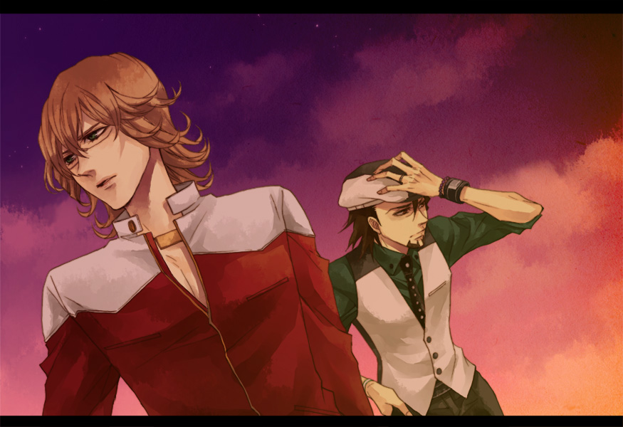 10s, 2boys, akixx, bad_id, bad_pixiv_id, barnaby_brooks_jr., blonde_hair, bracelet