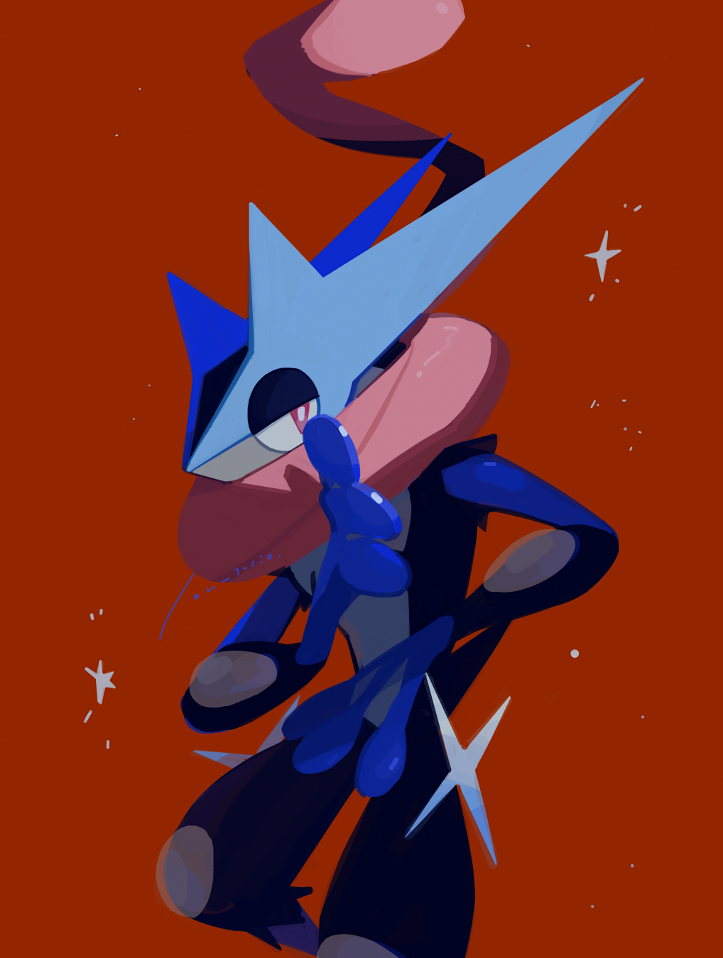1other, frog, gen_6_pokemon, greninja, highres, long_tongue, mega_greninja, mega_pokemon