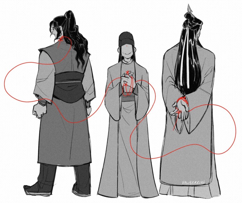 3boys, alt_text, arms_behind_back, bindi, black_hair, boots, bound, bound_wrists