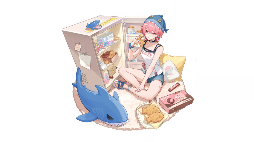 bandaid, bandaid_on_face, bandaid_on_leg, bandaid_on_nose, bare_shoulders, bracelet, camisole, choker