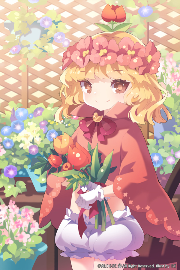 archived_source, artist_name, bf._(sogogiching), bird_brooch, blonde_hair, bloomers, blue_flower, brown_eyes