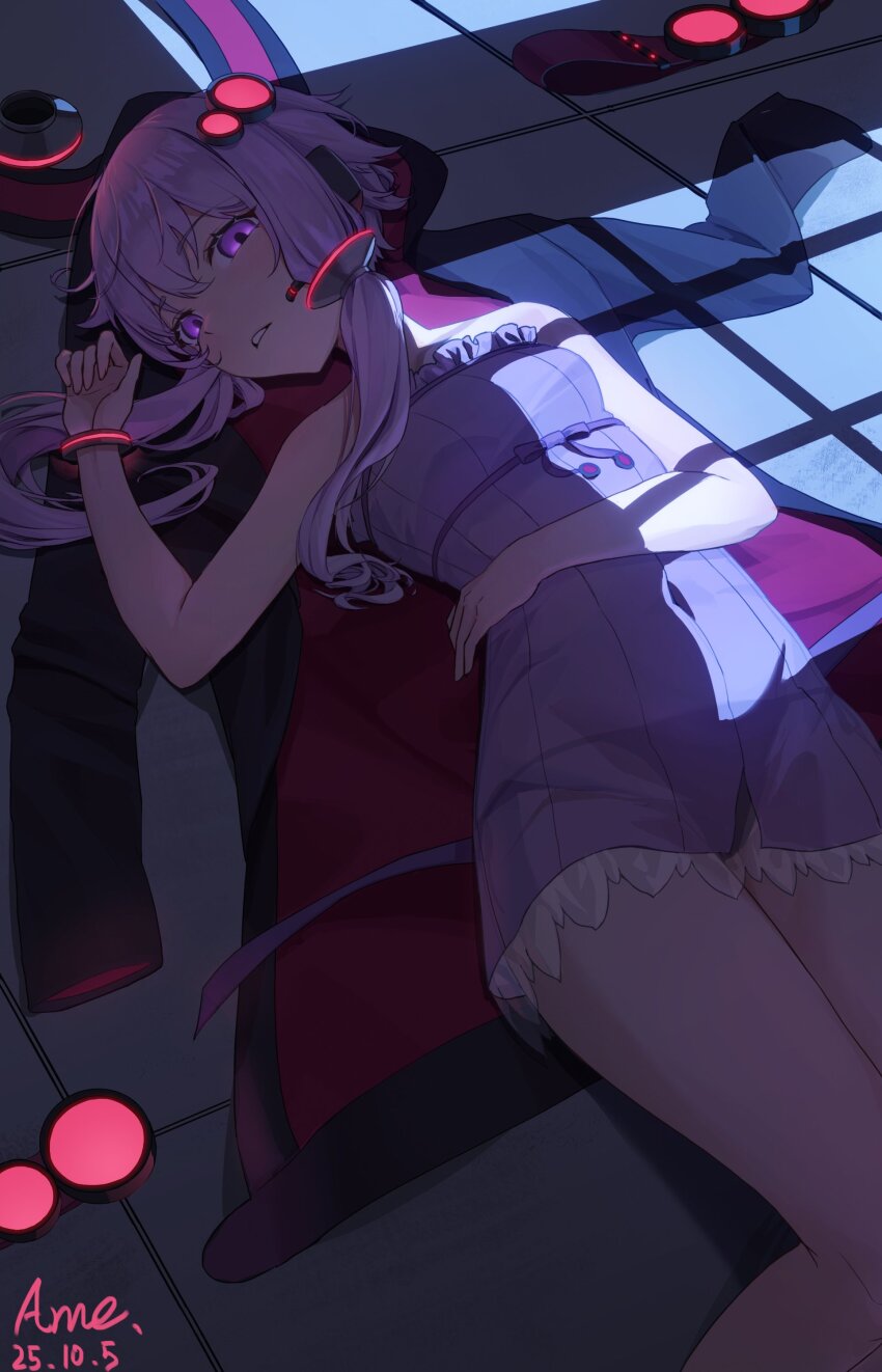 1girl, absurdres, amely_elden, artist_name, bare_arms, bare_legs, bare_shoulders, bracelet