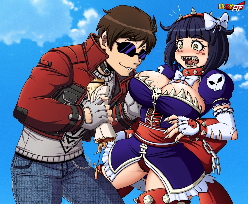 absurdres, blood_rivals, chris_hollway_(blood_rivals), food, happy, highres, kalinocs, lazyaf