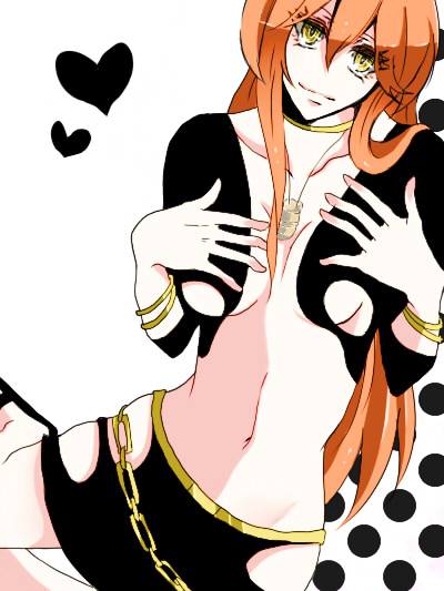 1girl, breasts, cleavage, female_focus, jewelry, large_breasts, long_hair, mithra_(psyren)