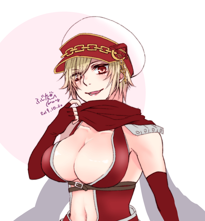 1girl, alternate_color, armor, assassin_cross_(ragnarok_online), blonde_hair, blush, breasts, cleavage
