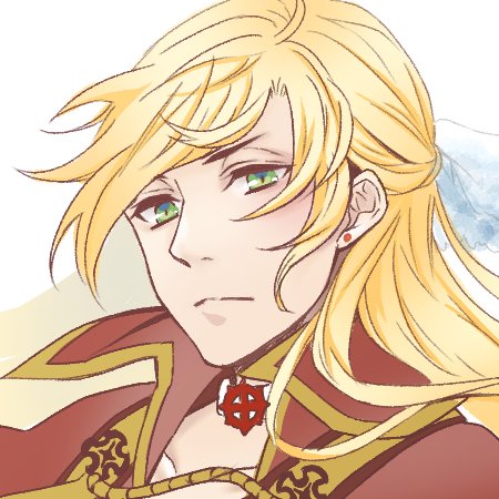 1boy, arch_bishop_(ragnarok_online), blonde_hair, choker, closed_mouth, collared_shirt, commentary_request, cross