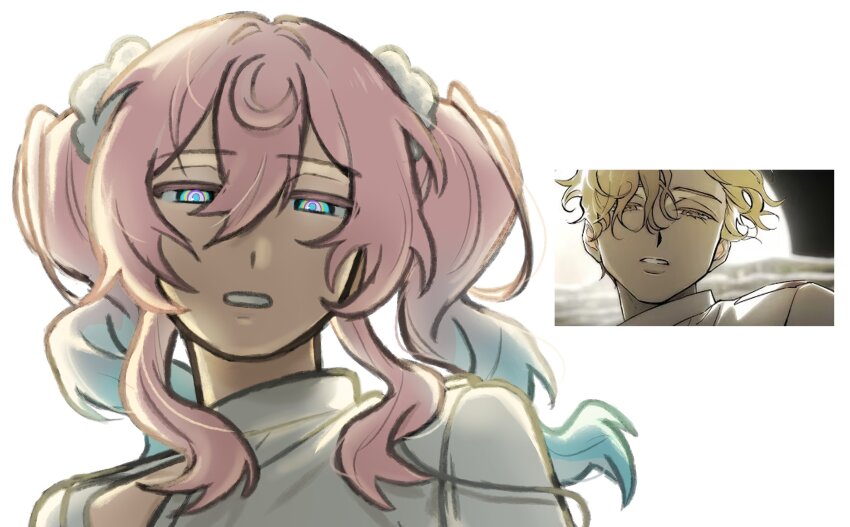 1girl, absurdres, akai_(atcually), alien_stage, blue_eyes, blue_hair, breasts, clothing_cutout