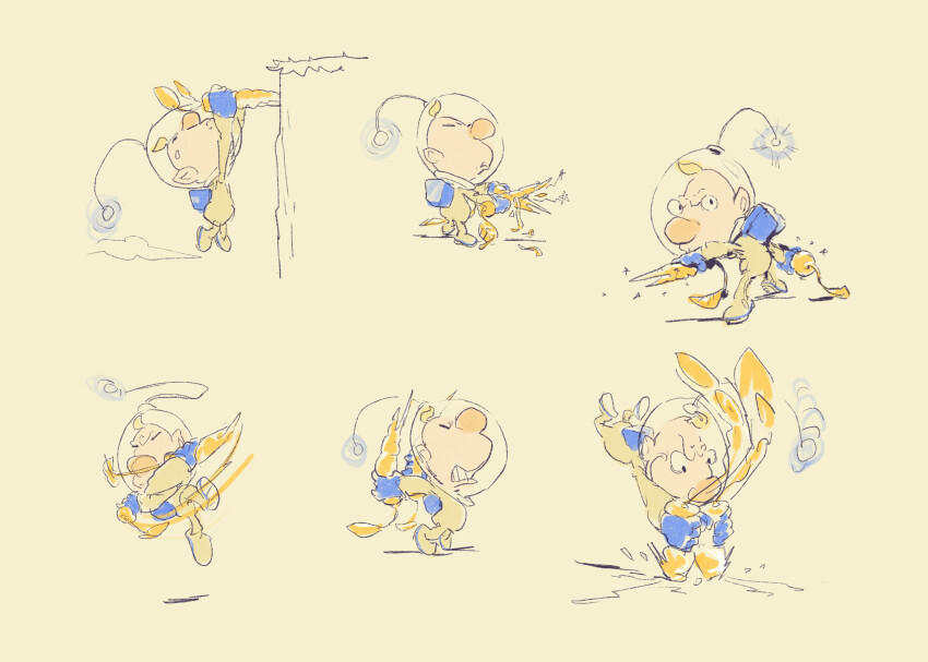 1boy, :o, absurdres, angry, backpack, bag, large_nose, black_eyes