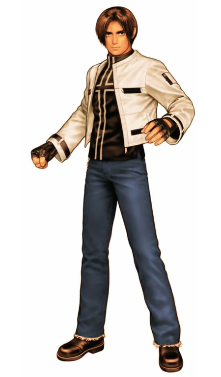 1boy, king_of_fighters_'99, kusanagi_kyou, male_focus, official_art, shinkiro, simple_background, snk, solo, standing, the_king_of_fighters, the_king_of_fighters_'99, white_background