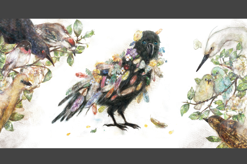 animal_request, asian_glossy_starling, bird, budgerigar_(bird), colorful, commentary_request, crane_(animal), crow