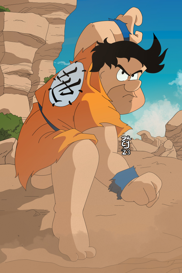 1boy, barefoot, black_eyes, black_hair, bush, closed_mouth, cosplay, day