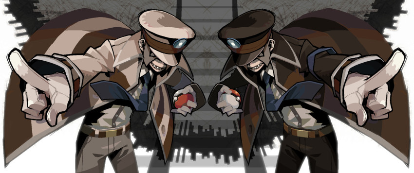 10s, 2boys, blouse, brothers, coat, collared_shirt, emmet_(pokemon), gloves