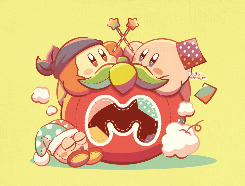bandana, bandana_waddle_dee, blue_bandana, blue_eyes, blush_stickers, brown_eyes, character_doll, closed_mouth