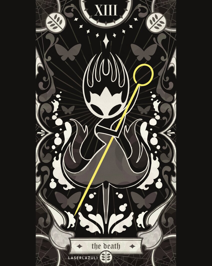 1other, absurdres, artist_name, black_skin, bug, butterfly, card_(medium), colored_skin