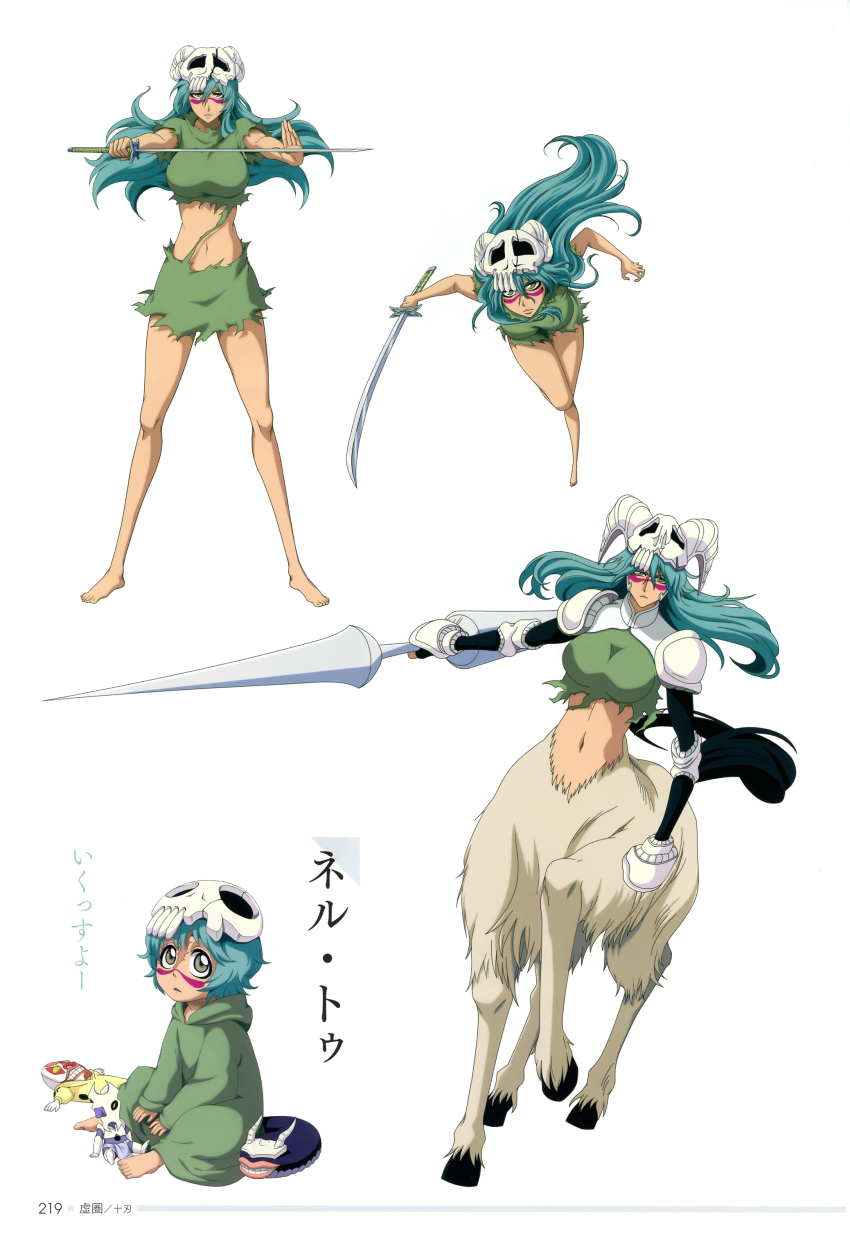 1girl, 3boys, absurdres, aged_down, alternate_form, armor, arrancar, bleach
