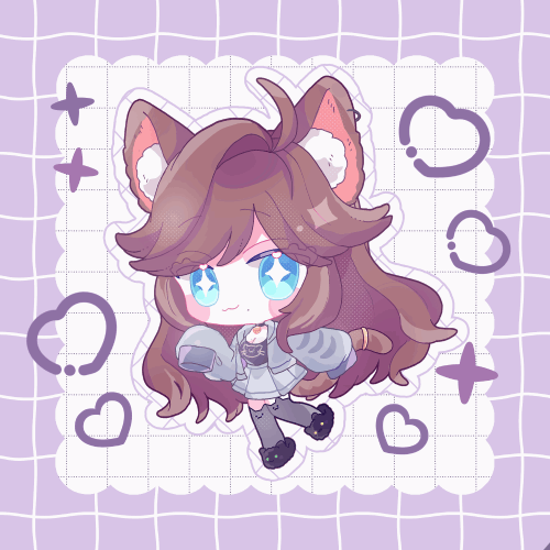 +_+, 1girl, 7gatutrpg, ahoge, animal_ears, animated, animated_gif, bead_tail_ornament