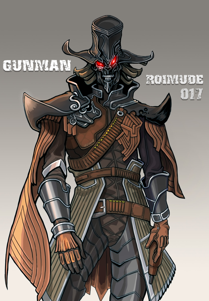 1boy, ammunition_belt, belt, boots, brown_gloves, cowboy, cowboy_hat, cowboy_western