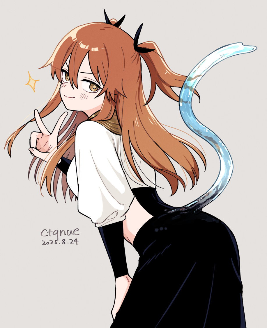 1girl, artist_name, blush, brown_hair, centuria_(manga), ctqnue, dated, gorget