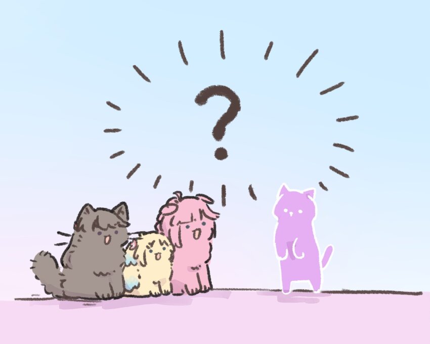 ?, animal_focus, animal_with_hair, animalization, anyoji_hime, ao_kaeru, blue_background, blue_eyes