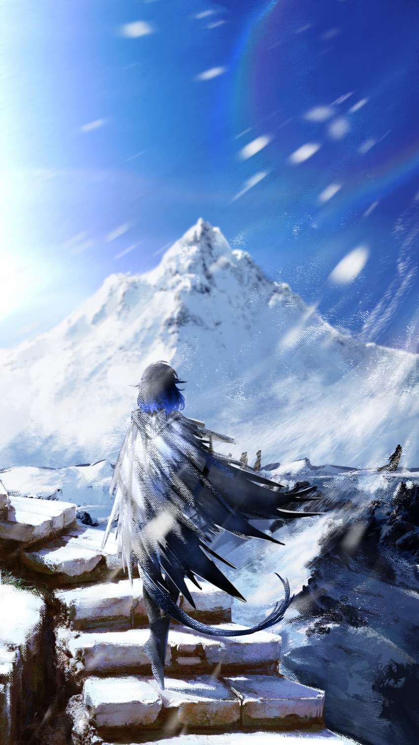 1girl, absurdres, animal_ears, anz1105, arknights, bird_ears, bird_girl, bird_tail