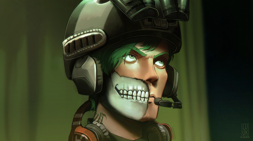 1boy, absurdres, alien, highres, kalinocs, killer_hunts_killer, male_focus, mask