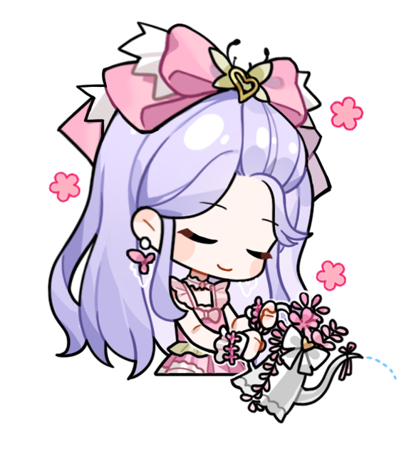 1girl, artist_request, bare_shoulders, blush_stickers, bow, bowtie, chibi, choker