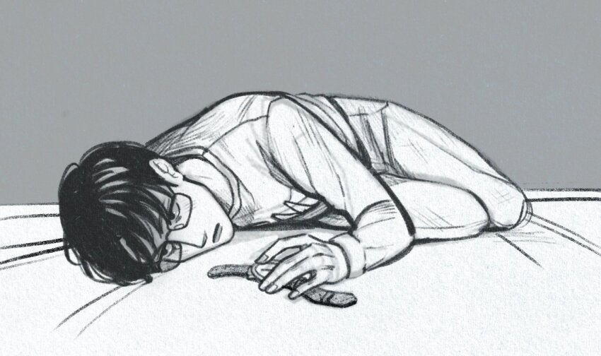 1boy, black_hair, closed_mouth, famiresu_iko., glasses, greyscale, karaoke_iko!, kyoujiiko