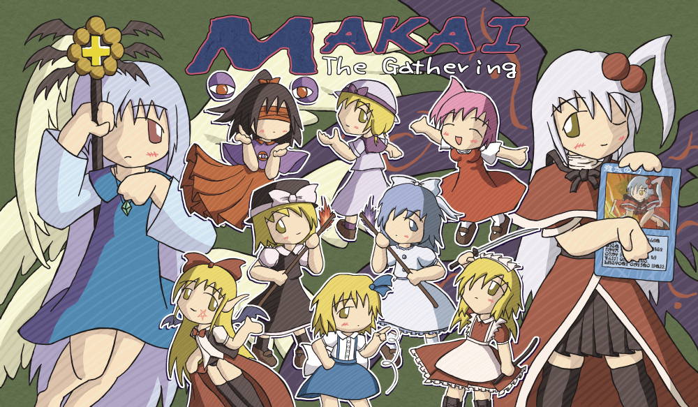 ^_^, alice_margatroid, alice_margatroid_(pc-98), apron, bat_wings, black_dress, black_hair, black_hat