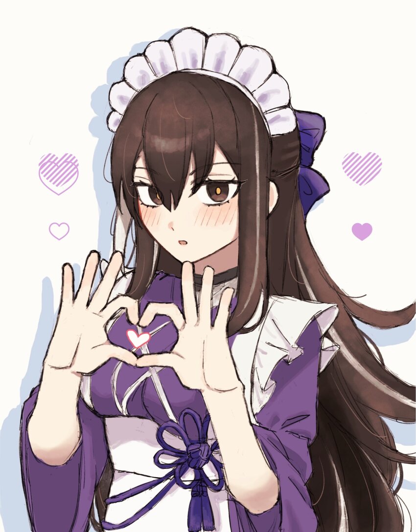 1girl, :o, aisaki_39, apron, black_hair, blush, commentary_request, fate/grand_order