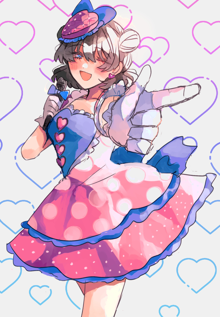 1girl, 47music2, animification, black_hair, bow, dress, gloves, hair_bow