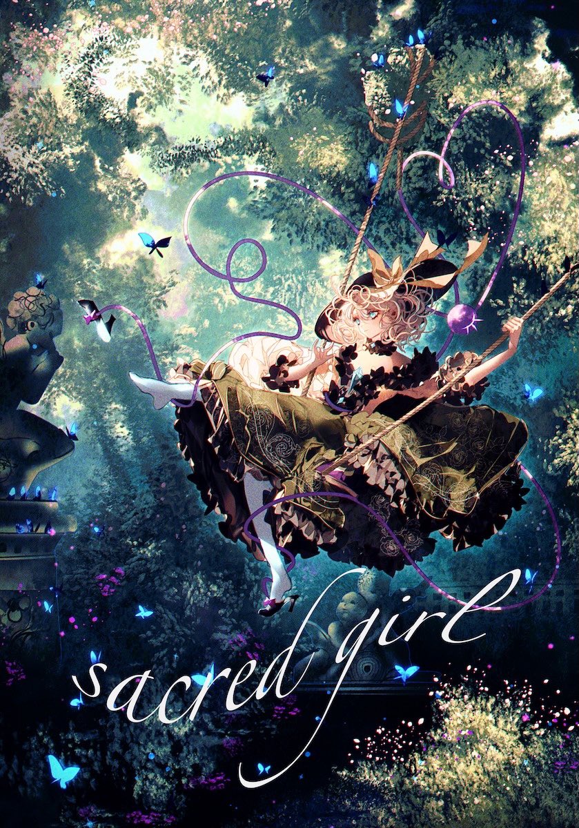 1girl, artist_name, black_choker, black_hat, black_shoes, bow, bug, butterfly