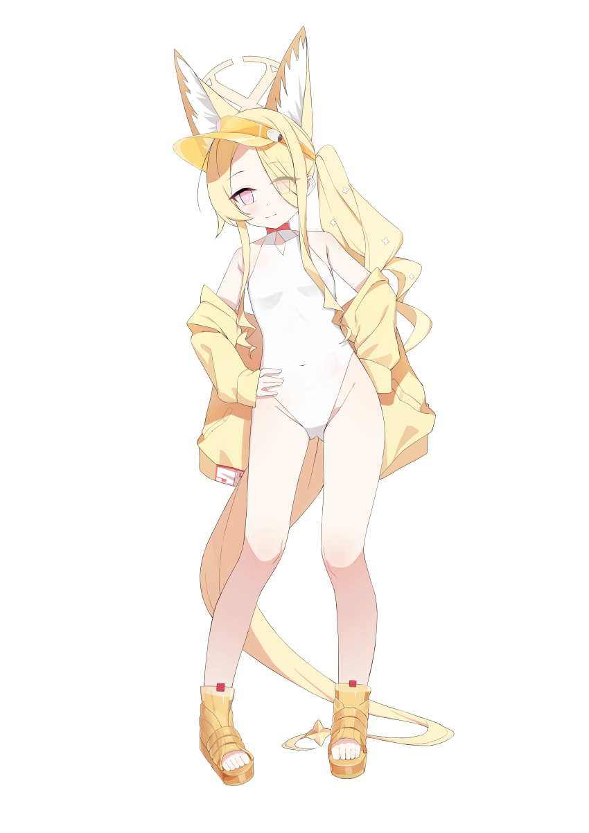 1girl, absurdly_long_tail, absurdres, animal_ear_fluff, animal_ears, armpit_crease, bare_legs, bare_shoulders
