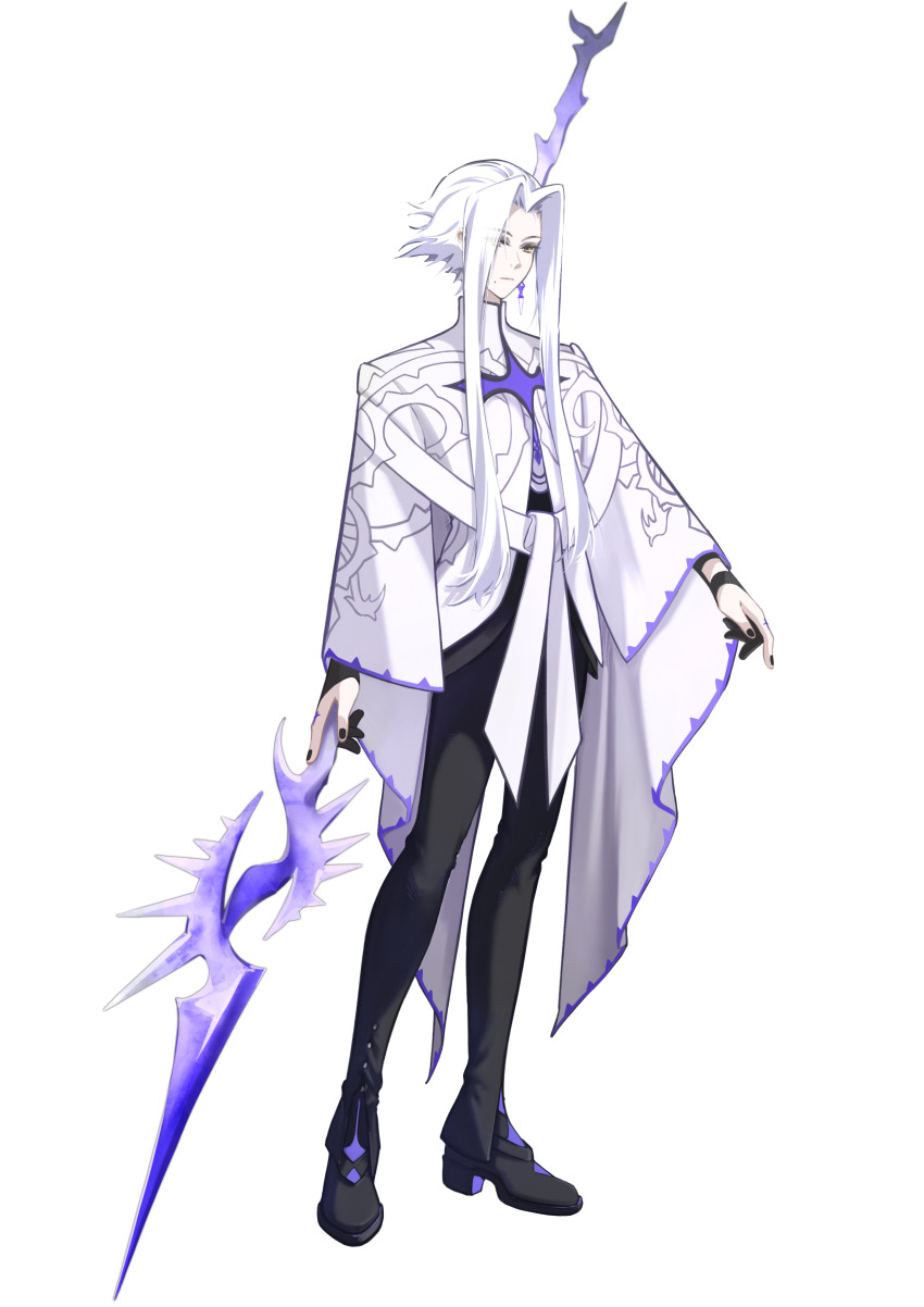 1boy, absurdres, anz1105, arm_at_side, black_nails, black_pants, black_shoes, chinese_commentary