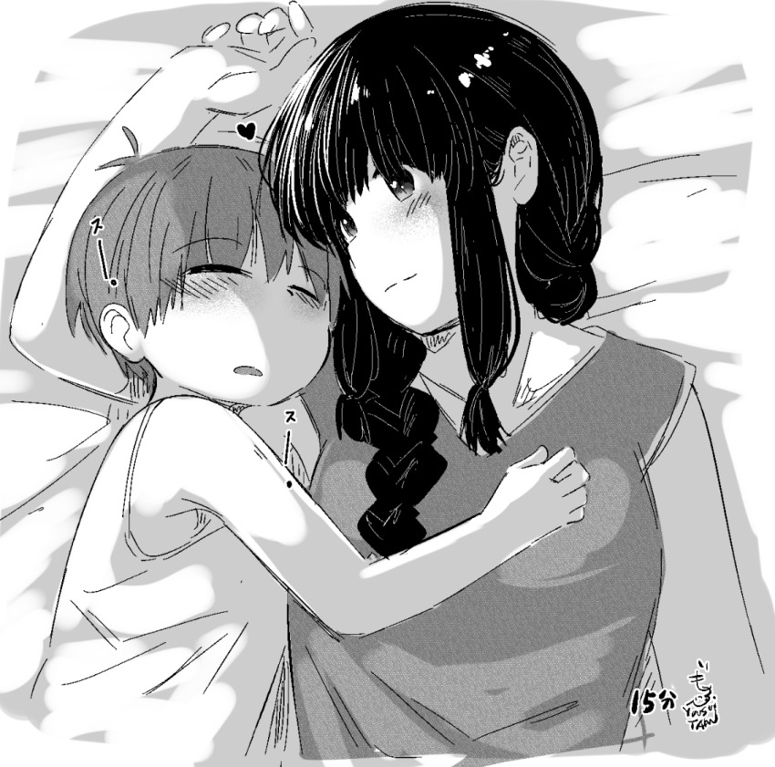 1boy, 1girl, age_difference, kantai_collection, kitakami_(kancolle), mochisaka_mitsuki, onee-shota, shota