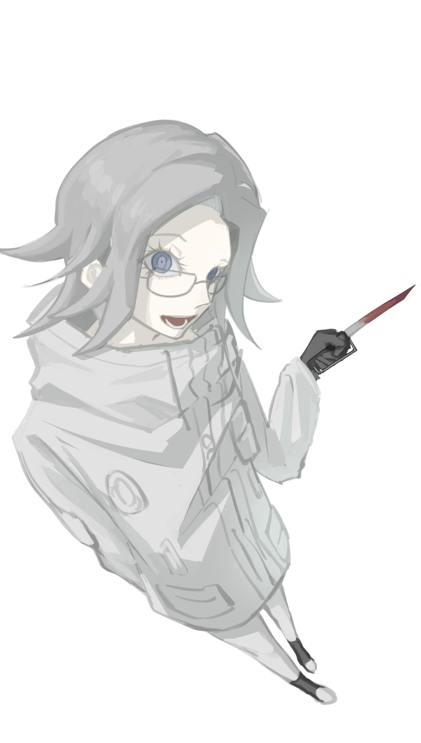 1boy, absurdres, aestro_111, aotsuki_eito, black_gloves, black_shoes, blue_eyes, commentary_request