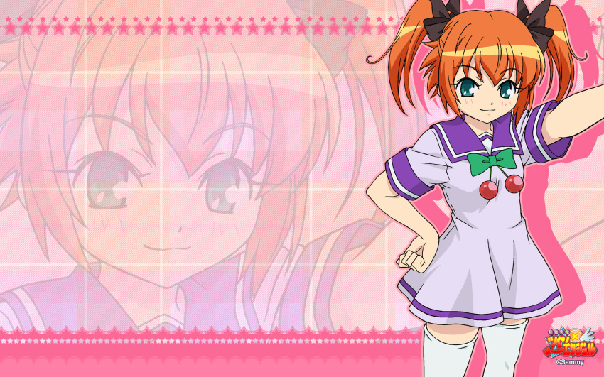 1girl, arm_out_of_frame, arm_up, black_ribbon, blush, bow, bowtie, breasts