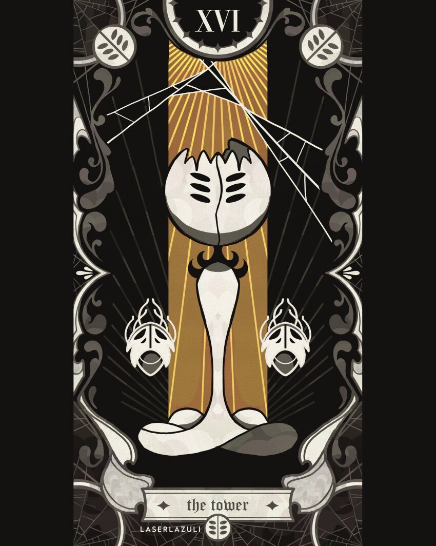 1girl, absurdres, arthropod_girl, artist_name, black_eyes, black_skin, card_(medium), cloak