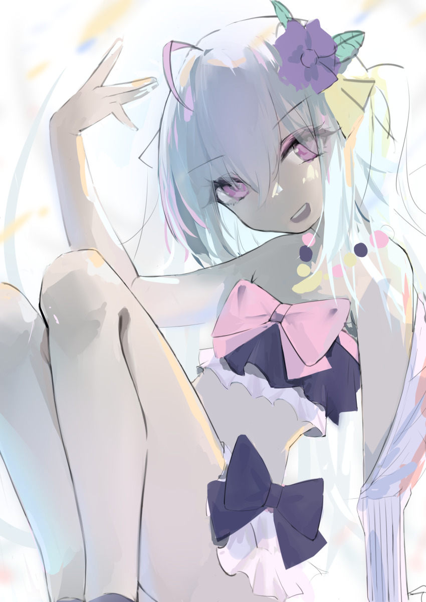 1girl, absurdres, ahoge, armpit_crease, azusa_(blue_archive), azusa_(swimsuit)_(blue_archive), bikini, blue_archive