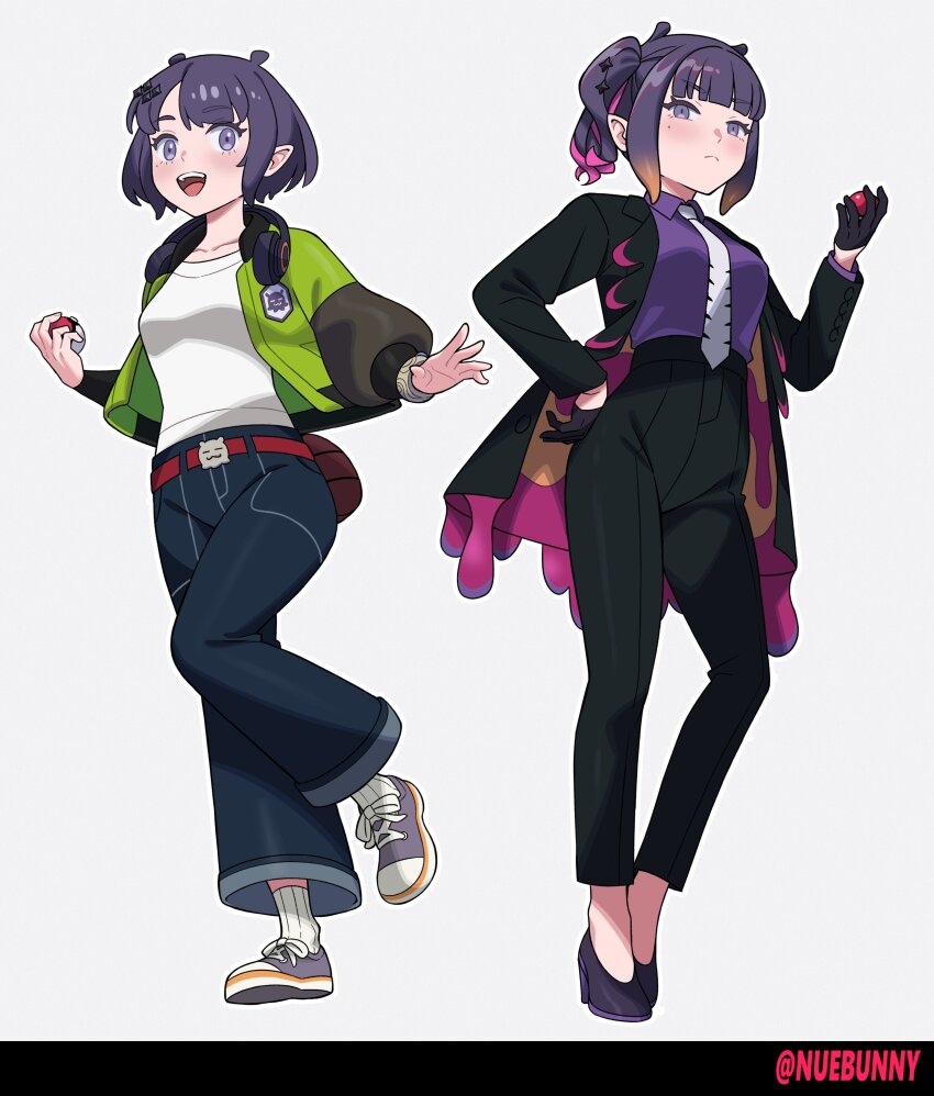 1girl, :d, absurdres, belt, black_coat, black_gloves, black_pants, blunt_bangs