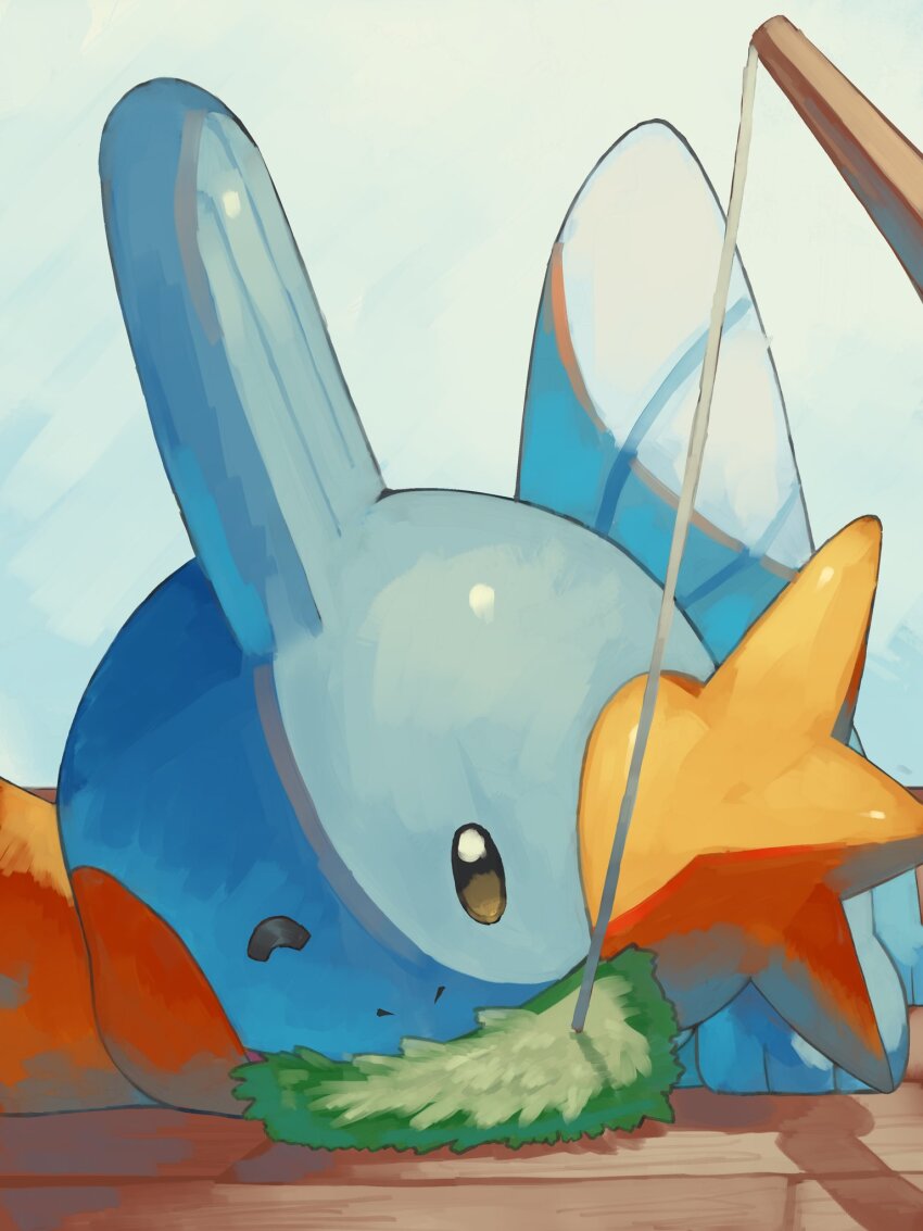 cat_teaser, closed_mouth, fins, gen_3_pokemon, head_fins, highres, looking_at_viewer, mudkip