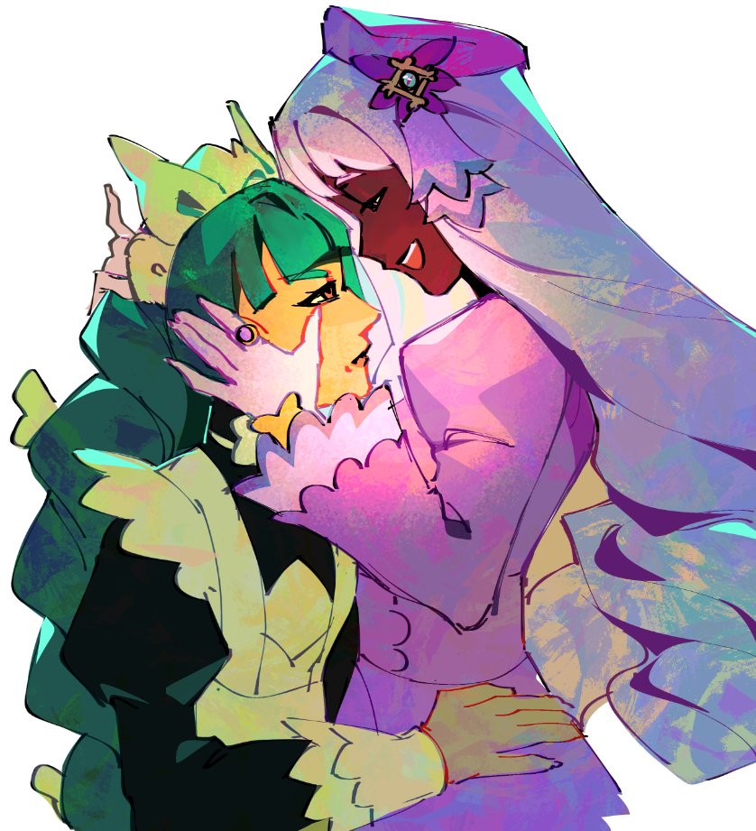 apron, black_dress, bow, bowtie, braid, braided_ponytail, brown_eyes, clefable