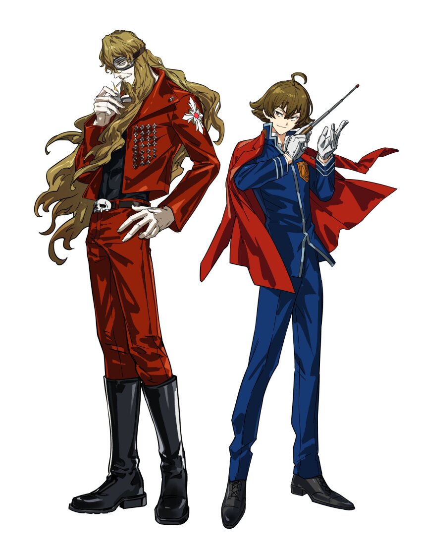 2boys, ace_attorney, ace_attorney_investigations, ace_attorney_investigations_2:_prosecutor's_gambit, ahoge, belt, belt_buckle, black_boots