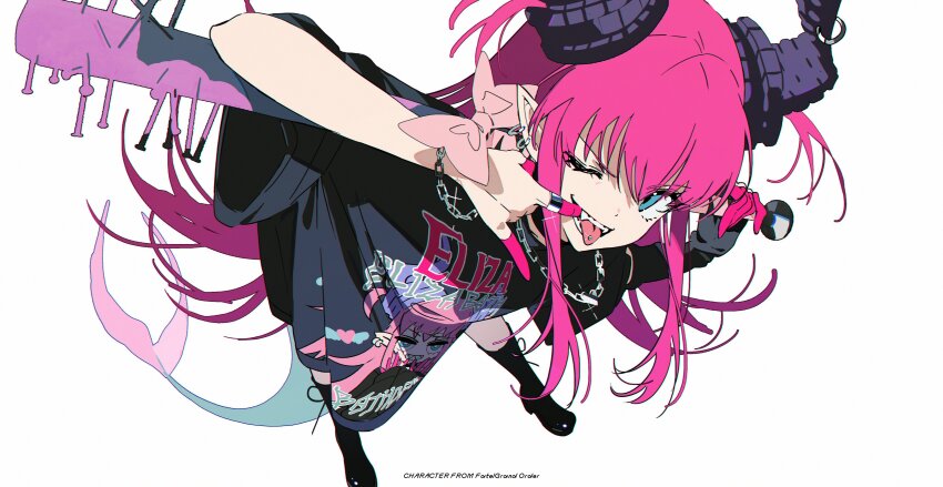 1girl, absurdres, baseball_bat, blue_eyes, dragon_girl, dragon_horns, dragon_tail, elizabeth_bathory_(fate)