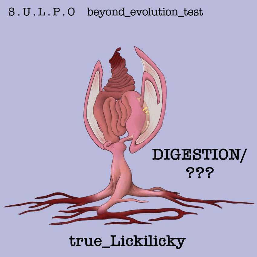 blue_background, body_horror, bub.bleazk, colored_skin, commentary, english_commentary, english_text, fakemon