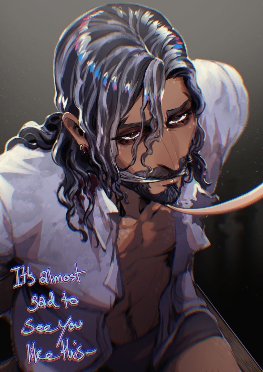 absurdres, beard, black_hair, blackberreh-art, blood, dark-skinned_male, dark_skin, design_speculation
