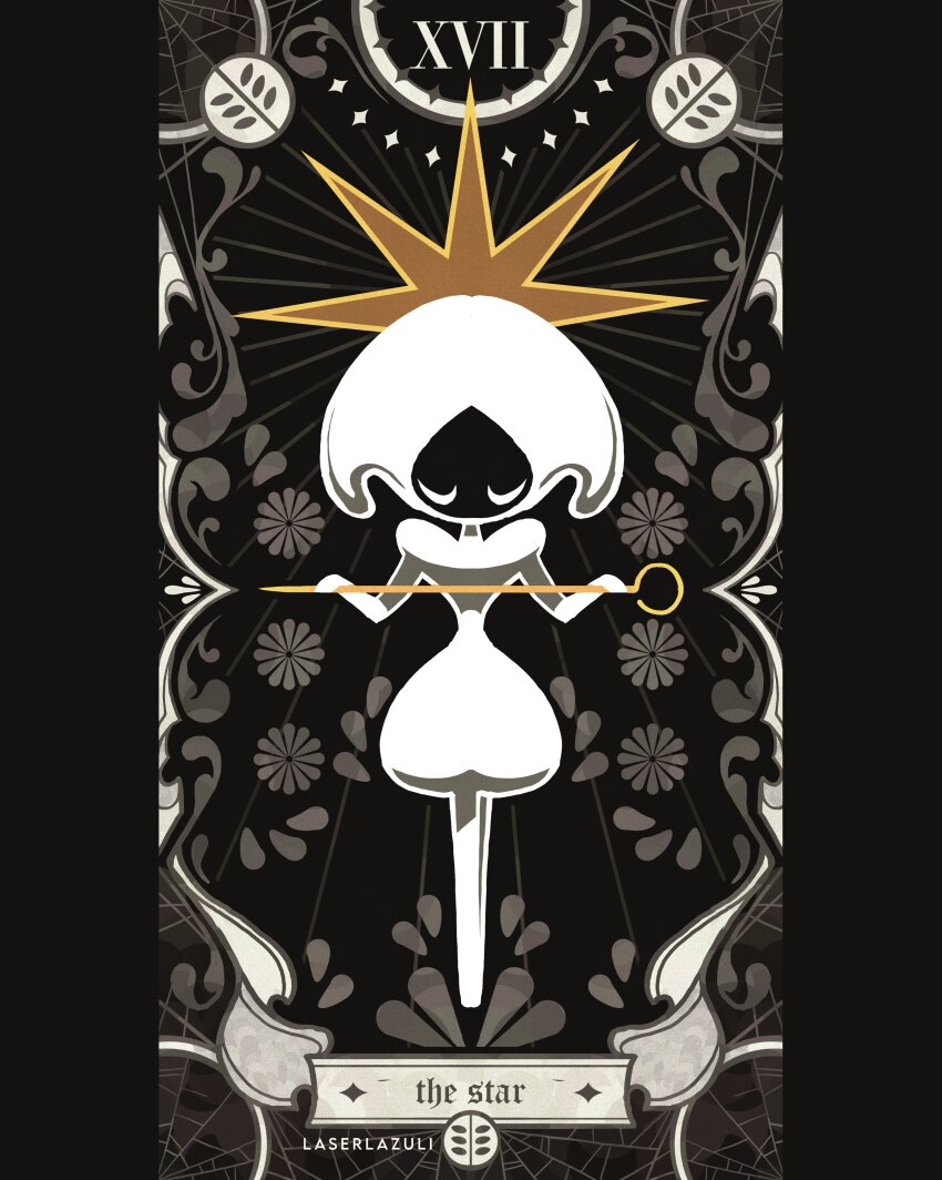 1girl, absurdres, arthropod_girl, artist_name, black_skin, card_(medium), closed_eyes, colored_skin