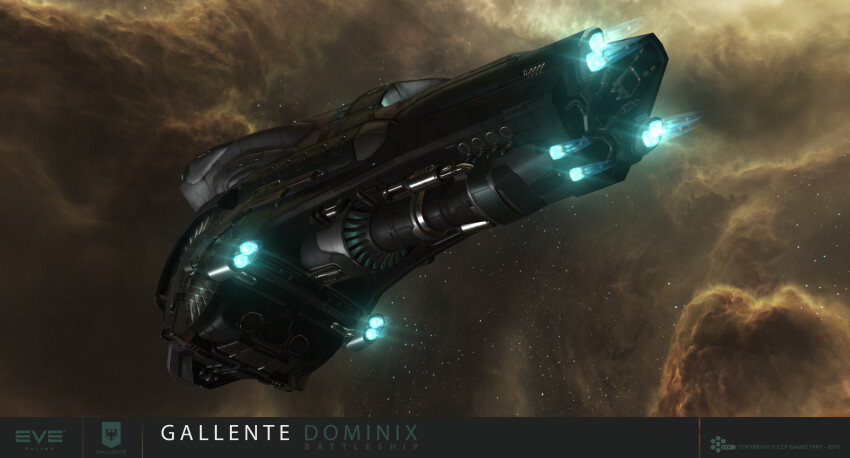 3d, absurdres, battleship_(eve_online), brown_background, carrier, cloud, combat_ship_(eve_online), commentary