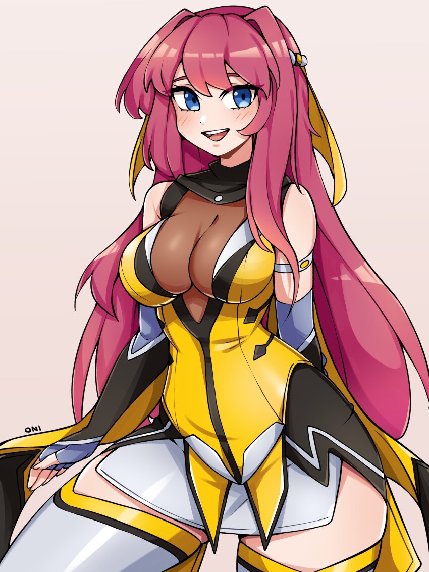 1girl, absurdres, bare_shoulders, blue_eyes, blush, breasts, choukou_(alicesoft), choukou_sennin_haruka