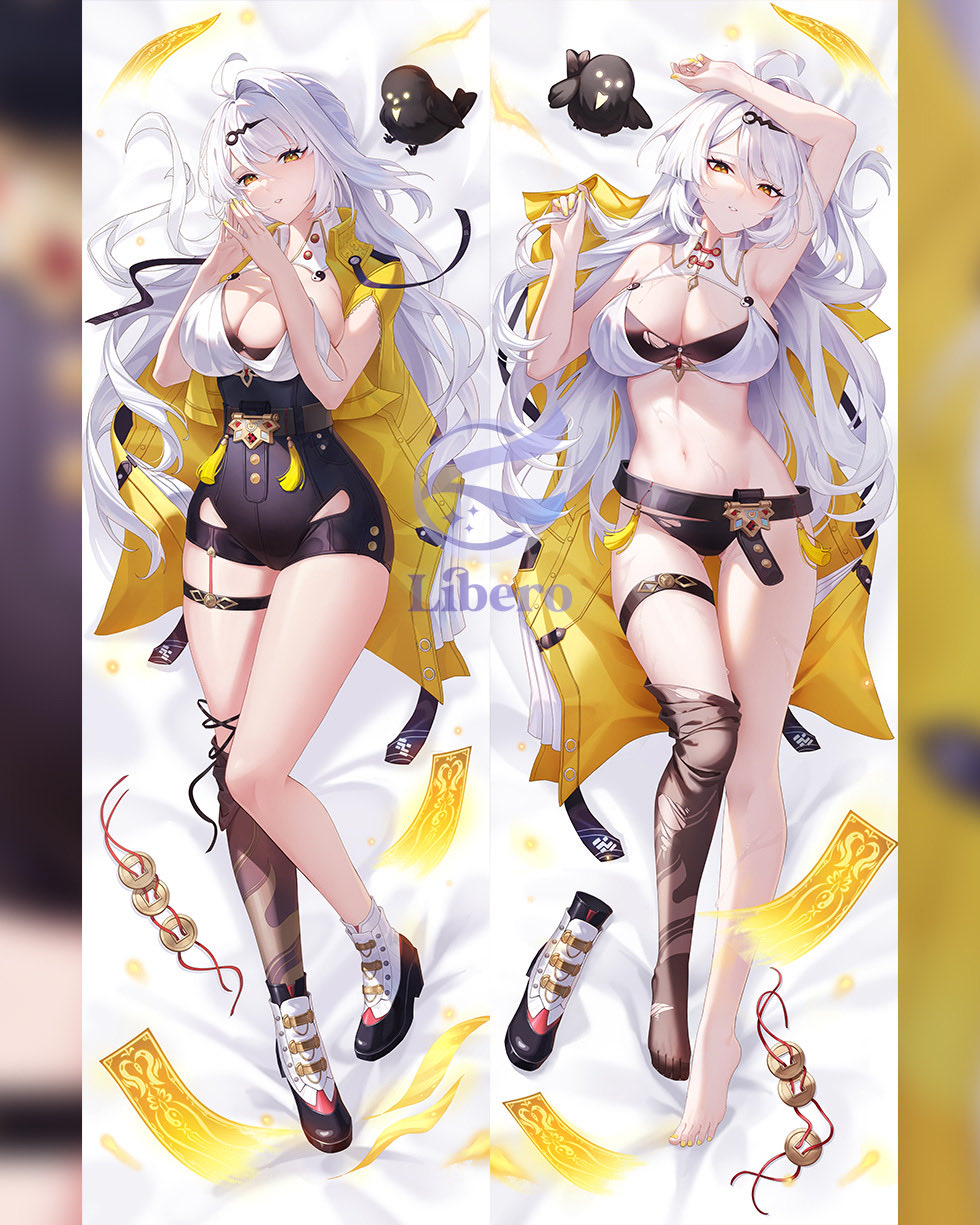 1girl, 1other, arm_on_own_head, armpits, artist_logo, artist_name, belt, bird