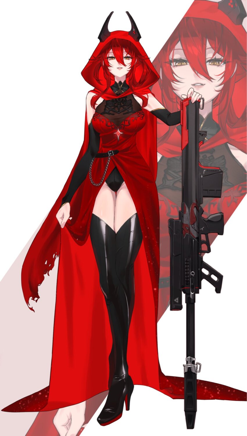 1girl, alternate_costume, anti-materiel_rifle, commentary_request, full_body, goddess_of_victory:_nikke, gun, highres